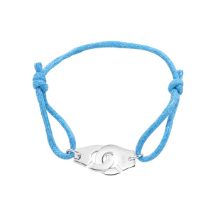 Bracelet Handcuffs Rope Sterling Silver 925