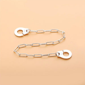 Bracelet handcuff chain silver 925 zircon - Maison Ming