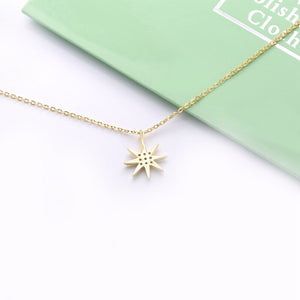 Necklace Snowflake silver 925 zircon