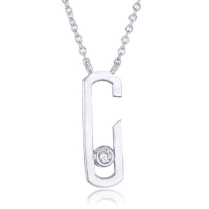 Necklace Brilliant Stapler silver 925 zircon