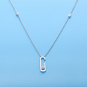 Necklace Brilliant Stapler silver 925 zircon