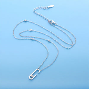 Necklace Brilliant Stapler silver 925 zircon