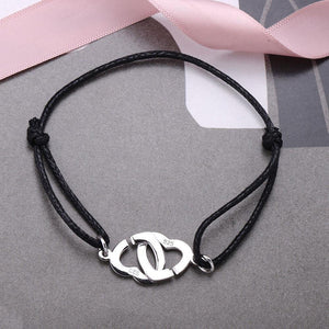 Bracelet Double Heart silver 925 - Maison Ming