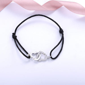 Bracelet Double Heart silver 925 - Maison Ming