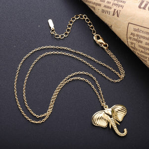 Necklace Golden Elephant silver 925