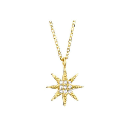 Necklace Snowflake silver 925 zircon