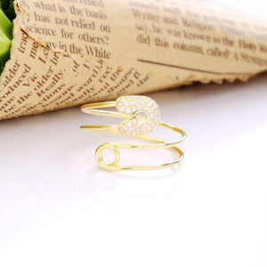 Ring Katherine golden silver 925 zircon - Maison Ming