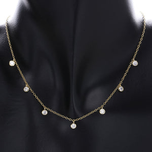 Necklace 7 Diamonds silver 925 zircon