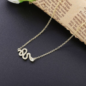 Necklace Royal Snakes silver 925 zircon