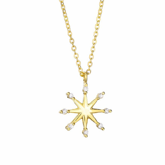 Necklace Seastar silver 925 zircon