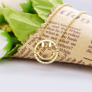 Necklace Smiley Golden silver 925