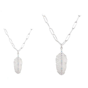 Necklace Feather silver 925