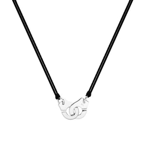 Necklace Handcuffs Rope silver 925